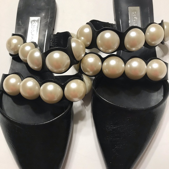 Zara Shoes - Pearly flat slippers